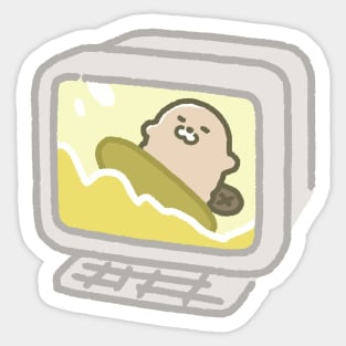 Surfing Qoover Sticker